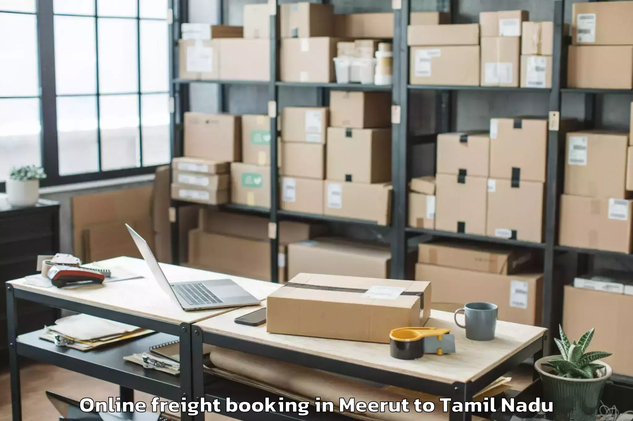 Top Meerut to Eraiyur Online Freight Booking Available